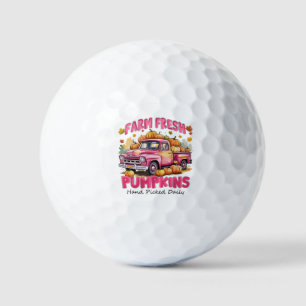 Frische Pumpkins - Pink Truck Herbsternte Golfball