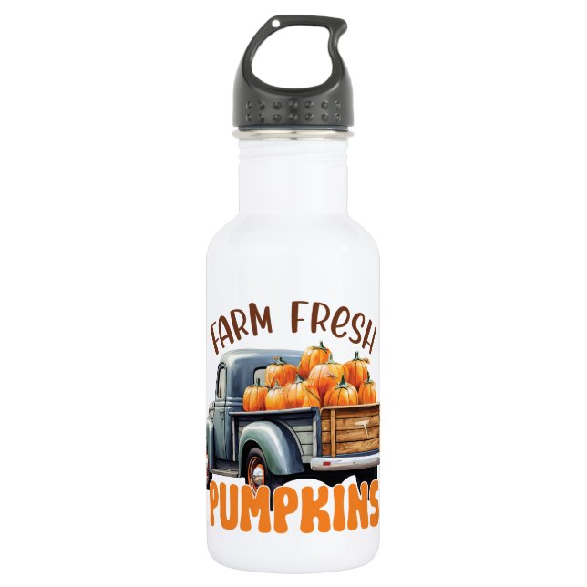 Frische Pumpkins - Rustikaler LKW Edelstahlflasche (Vorderseite)