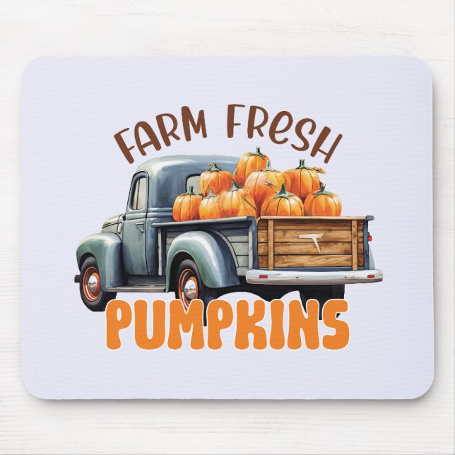 Frische Pumpkins - Rustikaler LKW Mousepad (Vorne)