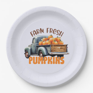 Frische Pumpkins - Rustikaler LKW Pappteller