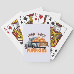Frische Pumpkins - Rustikaler LKW Spielkarten