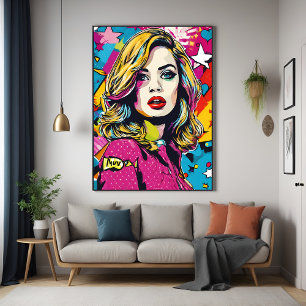 Frische Retro Pop Portrait Poster