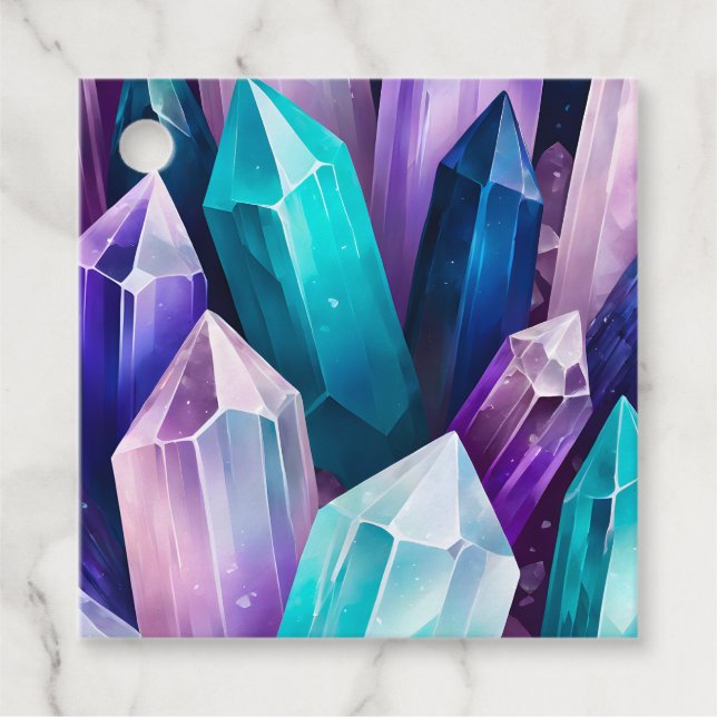 Frische Rock Crystal Kunst - Tags Geschenkanhänger (Vorderseite)