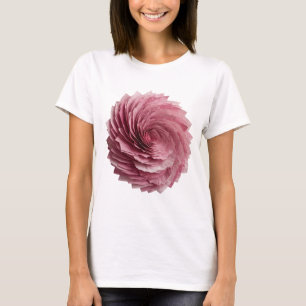 Frische rosa PAPERBLUME Slogan-Design T-Shirt
