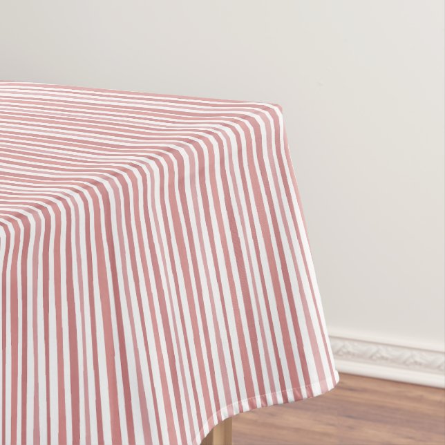 Frische rosa Streifen Tischdecke (Beispiel)