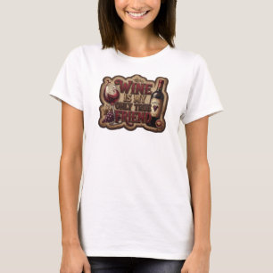 Frische rosa WEIN IST MEIN EINZIG WAHRER FREUND T-Shirt