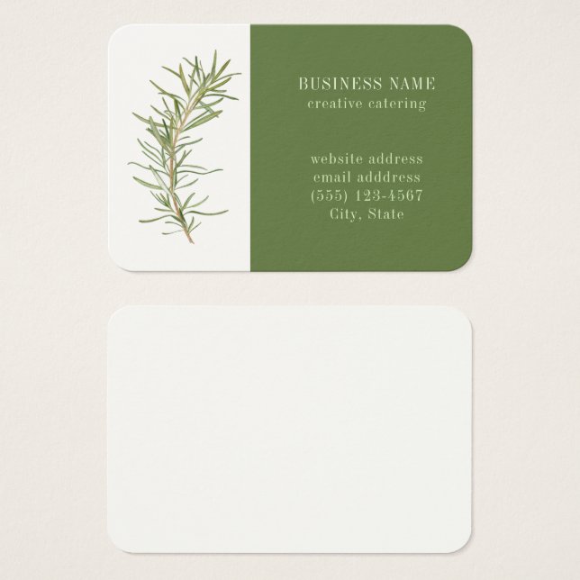 FRISCHE ROSEMARY 3.5x2.5 Visitenkarte II (Vorne & Hinten)