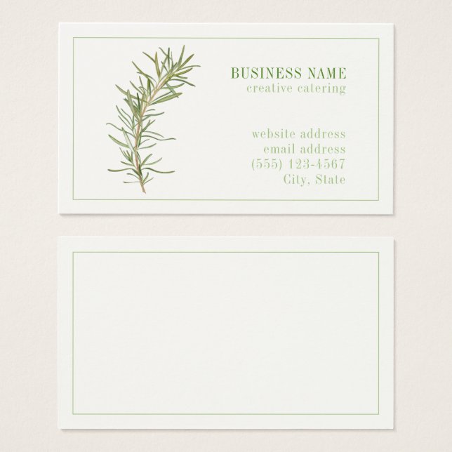 FRISCHE ROSEMARY 3.5x2-Visitenkarte (Vorne & Hinten)