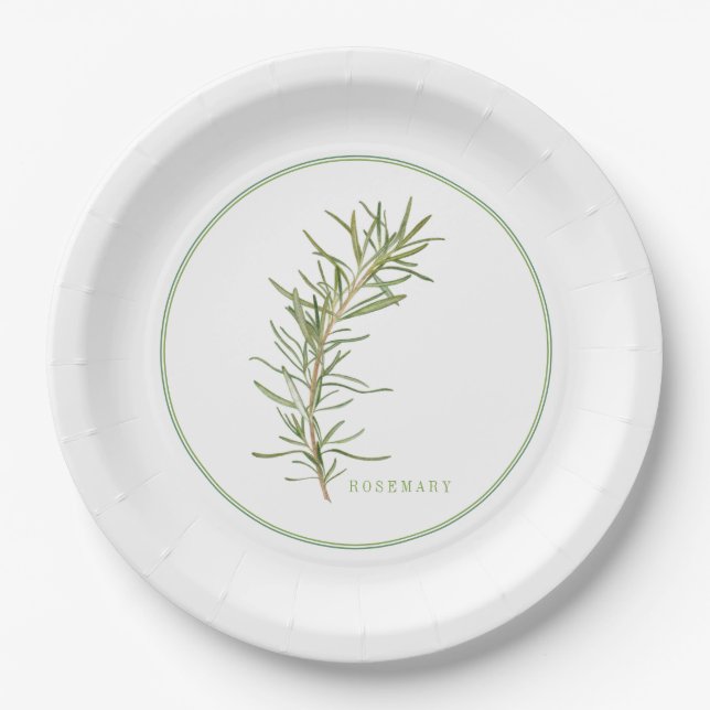FRISCHE ROSEMARY 9" Round Paper Teller (Vorderseite)