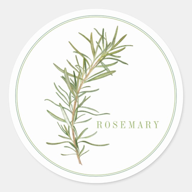 FRISCHE ROSEMARY Große Round Stickers (Vorderseite)