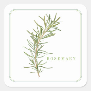 FRISCHE ROSEMARY Kleine Aufkleber am Platz