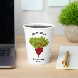 Frische Rote-Beete-Kollektion Pappbecher