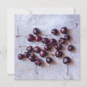 Frische rote Kirschen Fotografie Karte
