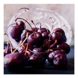 Frische rote Kirschen Fotografie Poster