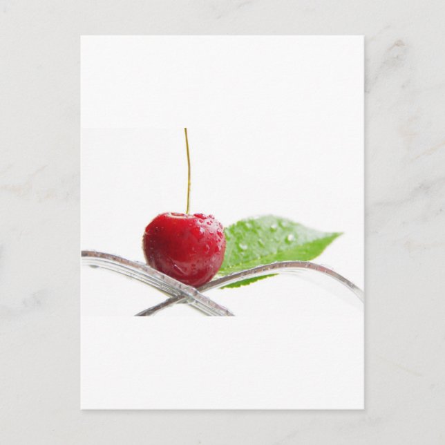 Frische rote Kirschen Gourmet Zauber Postkarte (Vorderseite)