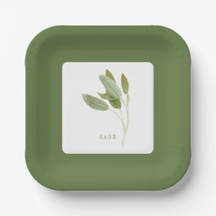 FRISCHE SAGE 7" Square Paper Teller - Green