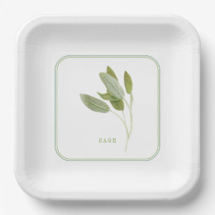 FRISCHE SAGE 9" Square Paper Teller