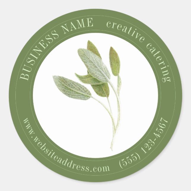 FRISCHE SAGE Biz ID Large Round Stickers II (Vorderseite)
