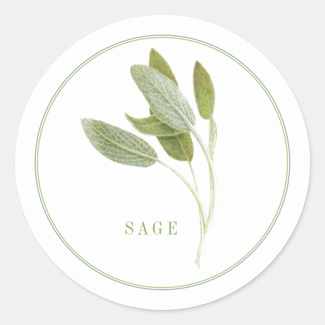 FRISCHE SAGE Kleine runde Aufkleber (Vorderseite)
