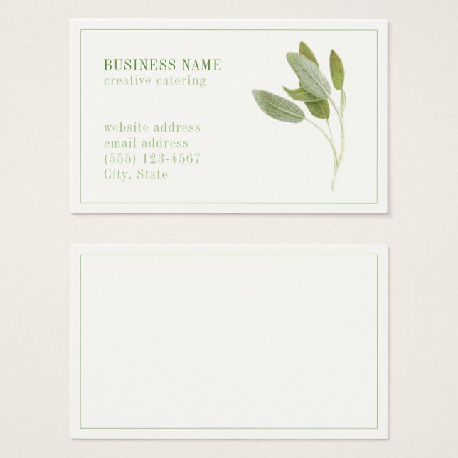 FRISCHE SAGE Oceana Business Card (Vorne & Hinten)