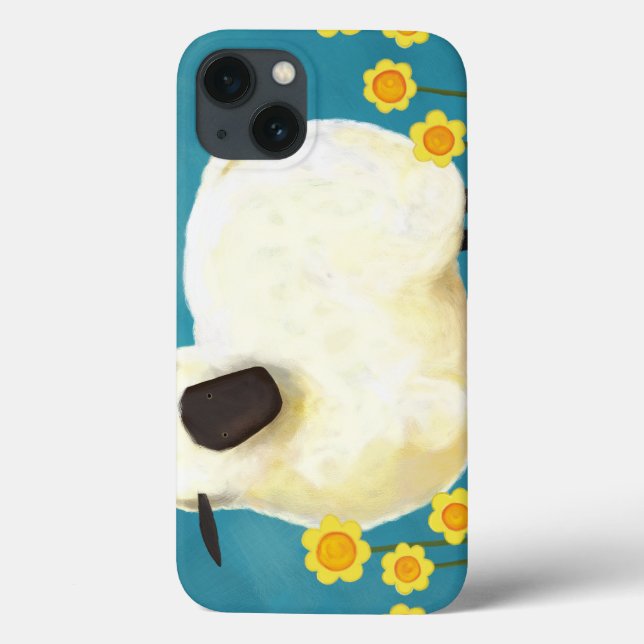 Frische Schafe und gelbe Blumen Case-Mate iPhone Hülle (Rückseite)