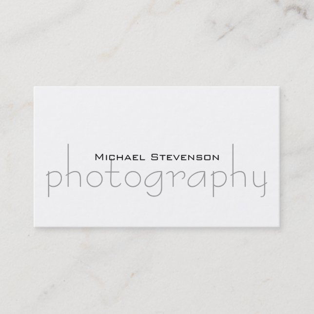 Frische Schlichte Black Gray White Business Card Visitenkarte (Vorderseite)