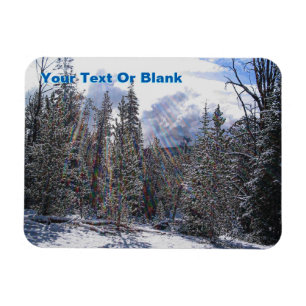 Frische Schnee auf schnellem Blitz Magnet