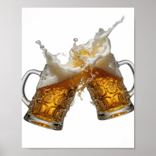 Frische Silber PROST AUF DIE GUTE GESUNDHEIT Poster