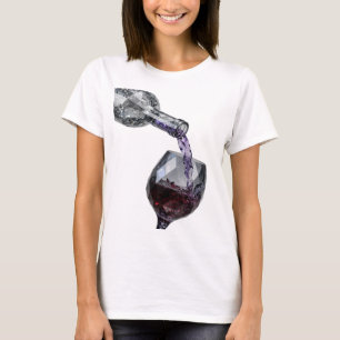 Frische Silber-ROTWEIN-Slogan-Design T-Shirt