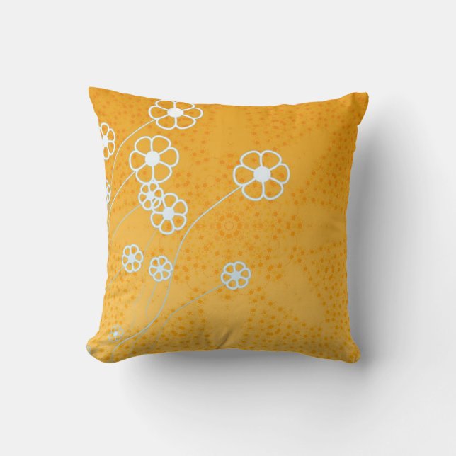 Frische Sommer-Blumenstars Modernes Kissen (Vorderseite)