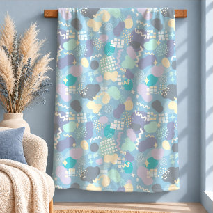 Frische staubblaue moderne Musterdecke Design Sherpadecke