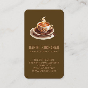Frische Tasse Kaffee  Visitenkarte