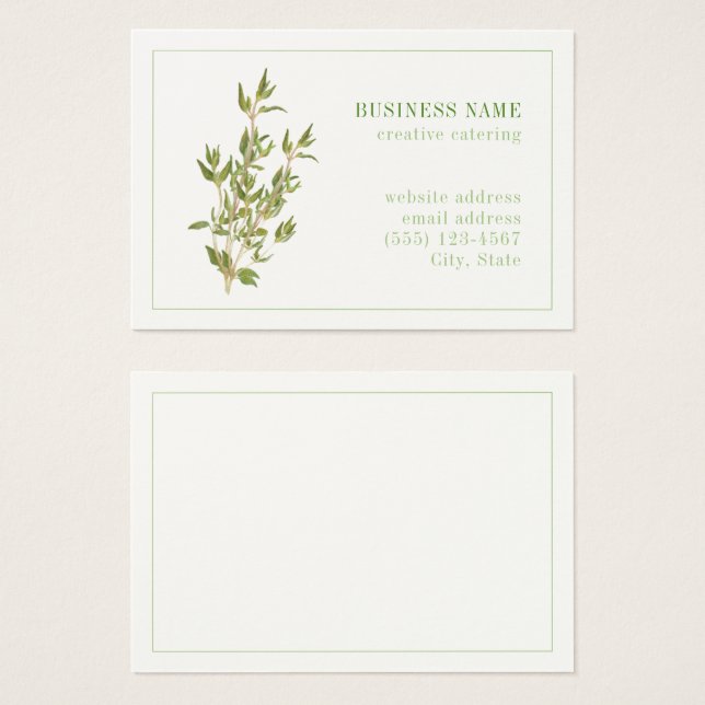 FRISCHE THYME 3.5x2.5-Visitenkarte (Vorne & Hinten)
