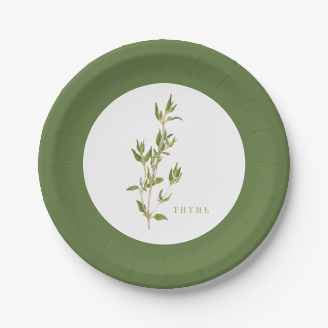 FRISCHE THYME 7" Teller des Round Paper - Grünbuch (Vorderseite)