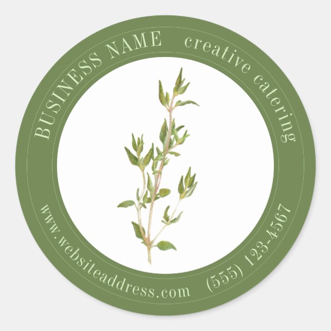 FRISCHE THYME Biz ID Large Round Stickers II (Vorderseite)