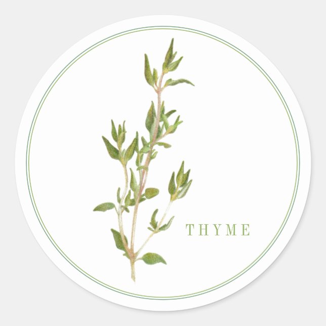 FRISCHE THYME große runde Stickers (Vorderseite)