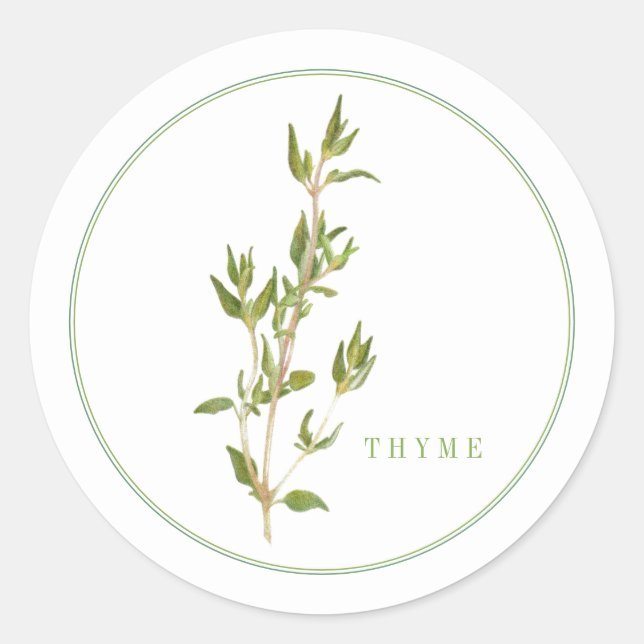 FRISCHE THYME Kleine Round Stickers (Vorderseite)