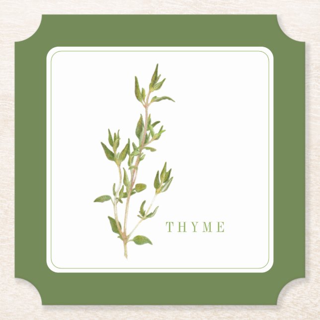 FRISCHE THYME Ticket Paper-Untersetzer (+text) Untersetzer (Vorderseite)