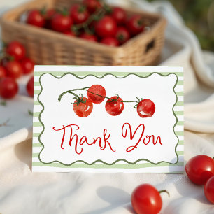 Frische Tomaten-Brautabschiedsfeier Dankeskarte