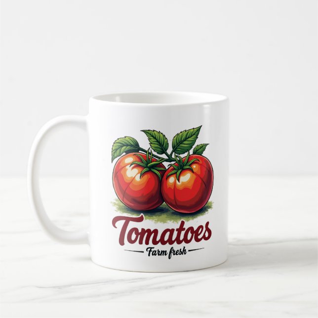 Frische Tomaten Keramik Kaffee Tasse (Links)