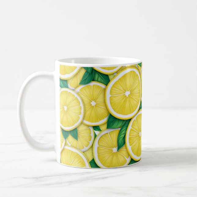Frische und gemütliche Lemons Kaffeetasse (Links)