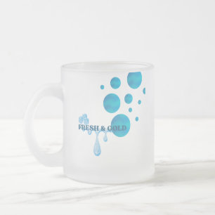 frische und kalte Glas-Tasse Mattglastasse