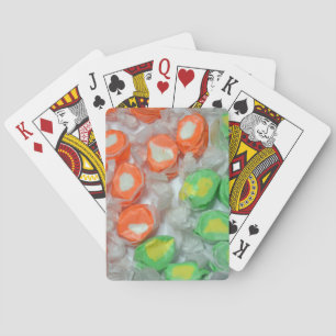 Frische und orangefarbene Süßspeisen Spielkarten