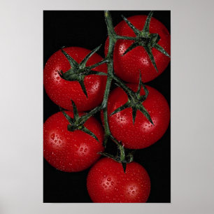 Frische und saftige rote Tomaten Poster