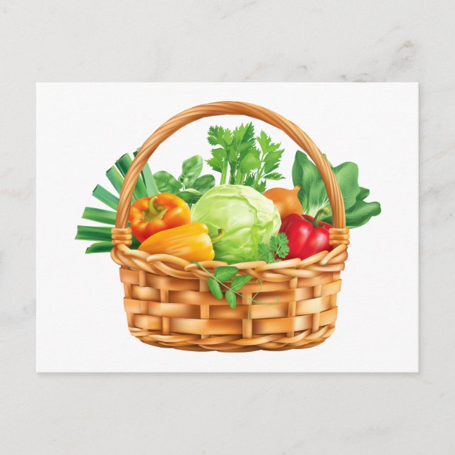 FRISCHE VEGETABLES BASKET POSTKARTE (Vorderseite)