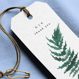 Frische Vegetation Moderne Aquarell Gastgeschenk H Geschenkanhänger