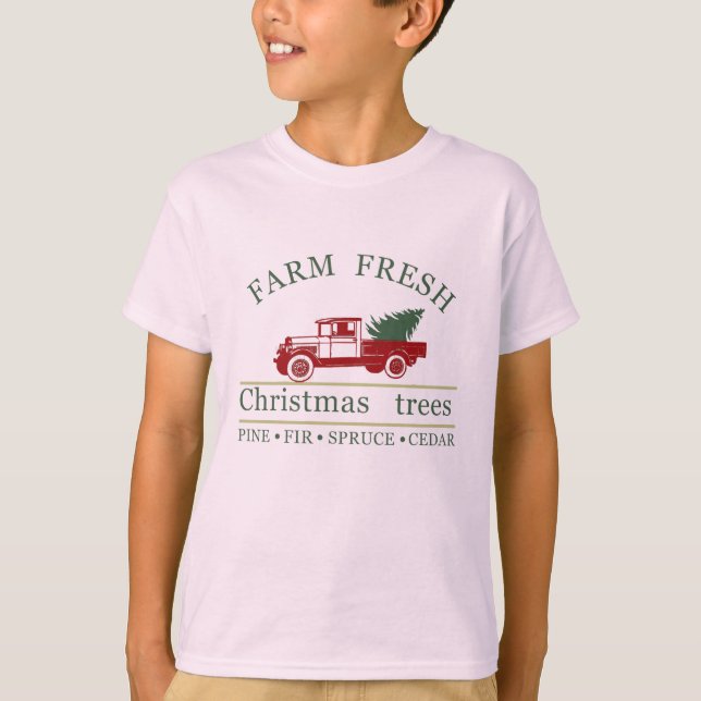 Frische Vintage LKW-Kiefern T-Shirt (Vorderseite)