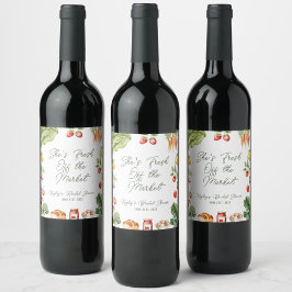 Frische vom Brautparty des Marktes für Bauern Weinetikett