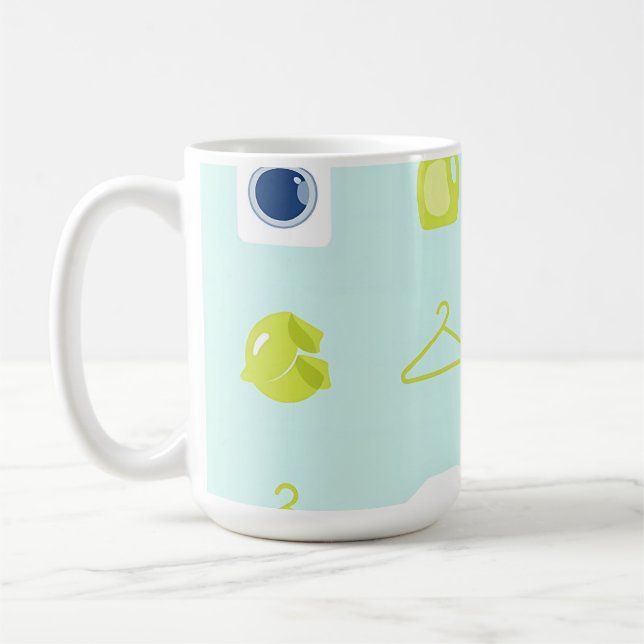 Frische Wäschetag-Muster Kaffeetasse (Links)