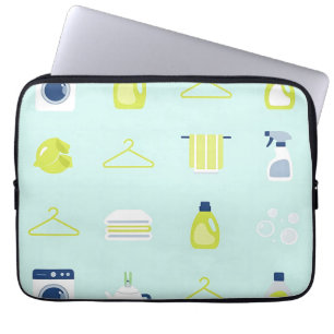 Frische Wäschetag-Muster Laptopschutzhülle